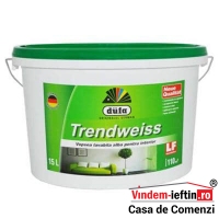 VOPSEA LAVABILA INTERIOR DUFA TRENDWEISS 15L DISPONIBIL SI IN AMBALAJ DE 7,5L - VOPSEA LAVABILA INTERIOR DUFA TRENDWEISS 15L DISPONIBIL SI IN AMBALAJ DE 7,5L