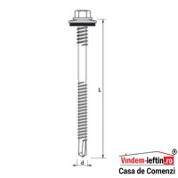 HOLSURUB PENTRU STRUCTURI METALICE CU GROSIME DE PANA LA 6MM 6.3 X 100 BS (100BUC/CUT) - HOLSURUB PENTRU STRUCTURI METALICE CU GROSIME DE PANA LA 6MM 6.3 X 100 BS (100BUC/CUT)