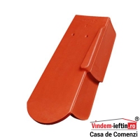 TIGLA CERAMICA MARGINE DREAPTA TONDACH SOLZI CU TAIETURA SEMICIRCULARA ROSU SATINAT 19X40CM - TIGLA CERAMICA MARGINE DREAPTA TONDACH SOLZI CU TAIETURA SEMICIRCULARA ROSU SATINAT 19X40CM