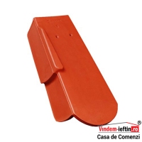 TIGLA CERAMICA MARGINE STANGA TONDACH SOLZI CU TAIETURA SEMICIRCULARA ROSU SATINAT 19X40CM - TIGLA CERAMICA MARGINE STANGA TONDACH SOLZI CU TAIETURA SEMICIRCULARA ROSU SATINAT 19X40CM