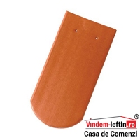 TIGLA CERAMICA TONDACH SOLZI CU TAIETURA SEMICIRCULARA NATUR 19X40CM - TIGLA CERAMICA TONDACH SOLZI CU TAIETURA SEMICIRCULARA NATUR 19X40CM