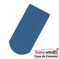 TIGLA CERAMICA TONDACH SOLZI CU TAIETURA SEMICIRCULARA ALBASTRU SATINAT 19X40CM - TIGLA CERAMICA TONDACH SOLZI CU TAIETURA SEMICIRCULARA ALBASTRU SATINAT 19X40CM