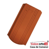 TIGLA CERAMICA TONDACH SOLZI CU FALTURI ROSU SATINAT 21X40CM - TIGLA CERAMICA TONDACH SOLZI CU FALTURI ROSU SATINAT 21X40CM
