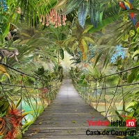 FOTOTAPET 3D WILD BRIDGE 368 CM X 254 CM - FOTOTAPET 3D WILD BRIDGE 368 CM X 254 CM