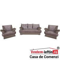 SET LIVING ANKARA CANAPEA 3 LOCURI 2 FOTOLII MOCCA 1113 V1 - SET LIVING ANKARA CANAPEA 3 LOCURI 2 FOTOLII MOCCA 1113 V1