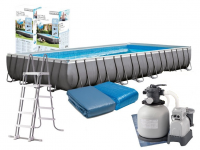 PISCINA INTEX ULTRA FRAME 975 X 488 X 132 CM - CU FILTRARE PE BAZA DE NISIP CUARTOS - PISCINA INTEX ULTRA FRAME 975 X 488 X 132 CM - CU FILTRARE PE BAZA DE NISIP CUARTOS