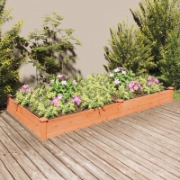 STRAT INALTAT DE GRADINA, LEMN, 240X120X25 CM, MARO - STRAT INALTAT DE GRADINA, LEMN, 240X120X25 CM, MARO