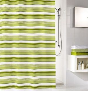 PERDEA DUS STRIPES, KLEINE WOLKE, TEXTIL VERDE - PERDEA DUS STRIPES, KLEINE WOLKE, TEXTIL VERDE