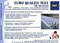 SERVICII DE TESTARI IN SITU SI LABORATOR PENTRU CONSTRUCTII SI CAI DE COMUNICATII - SERVICII DE TESTARI IN SITU SI LABORATOR PENTRU CONSTRUCTII SI CAI DE COMUNICATII