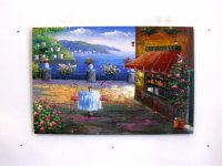 TABLOU ULEI PEISAJ MEDITERANEAN 90X60CM - TABLOU ULEI PEISAJ MEDITERANEAN 90X60CM