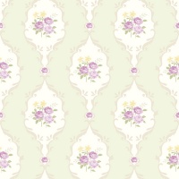 TAPET SHABBY CHIC ALICE GHIRLANDE VERNIL - LILA - TAPET SHABBY CHIC ALICE GHIRLANDE VERNIL - LILA