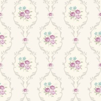 TAPET SHABBY CHIC ALICE GHIRLANDE DOVE - MOV - TAPET SHABBY CHIC ALICE GHIRLANDE DOVE - MOV