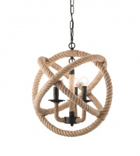 CANDELABRU RUSTIC SFOARA CORDA SP3 - IDEAL LUX - CANDELABRU RUSTIC SFOARA CORDA SP3 - IDEAL LUX