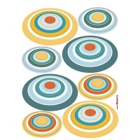 STICKER PERETE - CERCURI RETRO - STICKER PERETE - CERCURI RETRO