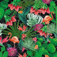 AUTOCOLANT TROPICAL CU FLAMINGO 1,5 M - AUTOCOLANT TROPICAL CU FLAMINGO 1,5 M