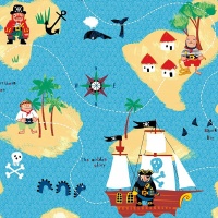 AUTOCOLANT COPII - PIRATI SI CORABII 45 CM - AUTOCOLANT COPII - PIRATI SI CORABII 45 CM