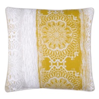 PERNA DECORATIVA VINTAGE BOHO GALBEN SAADI - PERNA DECORATIVA VINTAGE BOHO GALBEN SAADI