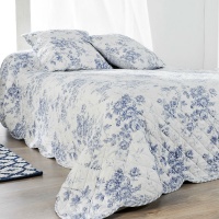 CUVERTURA PAT CU FLORI ALBASTRE CLASICA CABOURG - CUVERTURA PAT CU FLORI ALBASTRE CLASICA CABOURG