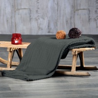PLED PAT GRI CALDUROS TRESSE 130 X 160 CM - PLED PAT GRI CALDUROS TRESSE 130 X 160 CM