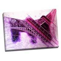 TABLOU VINTAGE TOUR EIFFEL IN NUANTE DE ROZ SI VIOLET - TABLOU VINTAGE TOUR EIFFEL IN NUANTE DE ROZ SI VIOLET