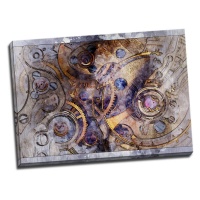 TABLOU STEAMPUNK ROTITE DE CEAS 50X70 CM - TABLOU STEAMPUNK ROTITE DE CEAS 50X70 CM