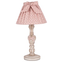 VEIOZA SHABBY CHIC - ABAJUR ROZ CU FUNDITA - VEIOZA SHABBY CHIC - ABAJUR ROZ CU FUNDITA