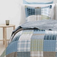 CUVERTURA PATCHWORK CU CAROURI NICOLLE 180 X 270 CM - CUVERTURA PATCHWORK CU CAROURI NICOLLE 180 X 270 CM