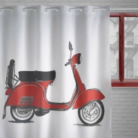 PERDEA DE BAIE VINTAGE VESPA ROSIE - PERDEA DE BAIE VINTAGE VESPA ROSIE