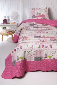 CUVERTURA PAT ROZ PENTRU FETITE PRINCESS - CUVERTURA PAT ROZ PENTRU FETITE PRINCESS