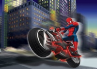 FOTOTAPET SPIDERMAN - SPIDER ON BIKE - FOTOTAPET SPIDERMAN - SPIDER ON BIKE