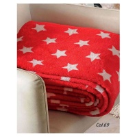PATURA FLEECE PUFOASA STARS - ROSU - PATURA FLEECE PUFOASA STARS - ROSU