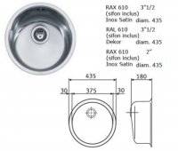 CHIUVETA INCORPORABILA FRANKE ROTONDO RAX 610 - CHIUVETA INCORPORABILA FRANKE ROTONDO RAX 610