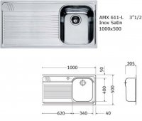 CHIUVETA INCORPORABILA FRANKE ARMONIA AMX 611 13708 - CHIUVETA INCORPORABILA FRANKE ARMONIA AMX 611 13708