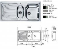 CHIUVETA INCORP FRANKE ONDA ONX 651 (1000X500) - CHIUVETA INCORP FRANKE ONDA ONX 651 (1000X500)