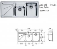 CHIUVETA INCORPORABILA FRANKE DESIGN PLUS ARX 624 - CHIUVETA INCORPORABILA FRANKE DESIGN PLUS ARX 624