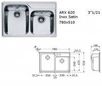 CHIUVETA INCORPORABILA FRANKE DESIGN PLUS ARX 620 - CHIUVETA INCORPORABILA FRANKE DESIGN PLUS ARX 620