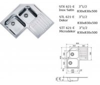 CHIUVETA INCORPORABILA FRANKE ANGOLO STX 621-E - CHIUVETA INCORPORABILA FRANKE ANGOLO STX 621-E