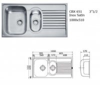 CHIUVETA INCORPORABILA FRANKE COLUMBUS CBX 651 - CHIUVETA INCORPORABILA FRANKE COLUMBUS CBX 651