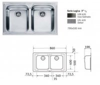 CHIUVETA INCORP FRANKE LOGICA LOX 620 (790X500) - CHIUVETA INCORP FRANKE LOGICA LOX 620 (790X500)