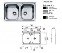 CHIUVETA INCORP FRANKE ONDA ONX 620 (790X500) - CHIUVETA INCORP FRANKE ONDA ONX 620 (790X500)