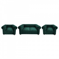 SET CANAPELE CHESTERFIELD 211 FIX STOFA VERDE - SET CANAPELE CHESTERFIELD 211 FIX STOFA VERDE