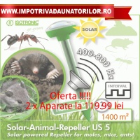 0FERTA !!! 2 X APARAT ANTI CARTITE CU ALIMENTARE SOLARA US5 - 0FERTA !!! 2 X APARAT ANTI CARTITE CU ALIMENTARE SOLARA US5