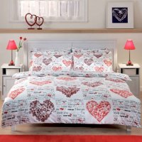 LENJERIE PAT BUMBAC SATINAT TAC - LOVE-HEARTS - 6 PIESE - LENJERIE PAT BUMBAC SATINAT TAC - LOVE-HEARTS - 6 PIESE