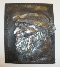 OBIECT DE ARTA LUCRAT MANUAL - BASORELIEF - RAZBOINIC - OBIECT DE ARTA LUCRAT MANUAL - BASORELIEF - RAZBOINIC