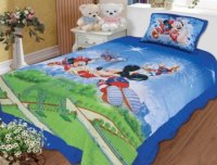 CUVERTURA MATLASATA SI FATA DE PERNA COPII - MICKEY MOUSE - ALBASTRU - CUVERTURA MATLASATA SI FATA DE PERNA COPII - MICKEY MOUSE - ALBASTRU