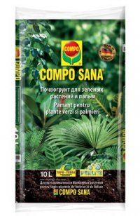 COMPO SANA PAMANT PENTRU PLANTE VERZI SI PALMIERI 10L - COMPO SANA PAMANT PENTRU PLANTE VERZI SI PALMIERI 10L