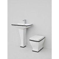 VAS WC SUSPENDAT JAZZ ALB DECOR RIGHE NERO - VAS WC SUSPENDAT JAZZ ALB DECOR RIGHE NERO