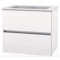 MOBILIER DE BAIE CU LAVOAR CUBE CU SERTARE ALB 650X430 - MOBILIER DE BAIE CU LAVOAR CUBE CU SERTARE ALB 650X430