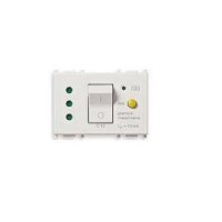 PRIZA INTERBLOCATA CU INTRERUPATOR AUTOMATC10 SI DIFERENTIAL 10MA, STANDARD ITALIAN P11, 3 MODULE ALB - PLANA - PRIZA INTERBLOCATA CU INTRERUPATOR AUTOMATC10 SI DIFERENTIAL 10MA, STANDARD ITALIAN P11, 3 MODULE ALB - PLANA