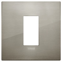 RAMA ORNAMENT 1 MODUL METAL BRUSHED INOX VIMAR ARKE - RAMA ORNAMENT 1 MODUL METAL BRUSHED INOX VIMAR ARKE